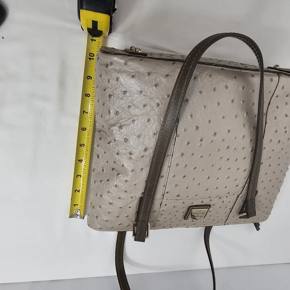 VTG AMAZING COND Dooney Bourke Ostrich Embossed Leather Tote Purse‎ EUC